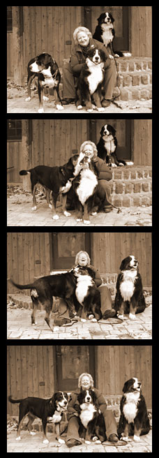 Amy Ruppert at home with her dogs